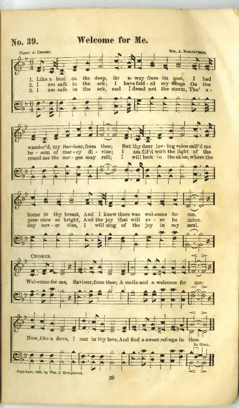 Seventy-Seven Sweet Songs: and thirty-six familiar hymns and gospel songs page 39