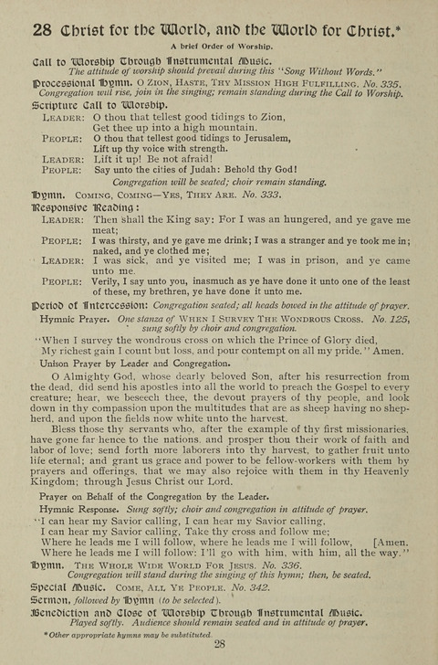 American Church and Church School Hymnal: a new religious educational hymnal page 28