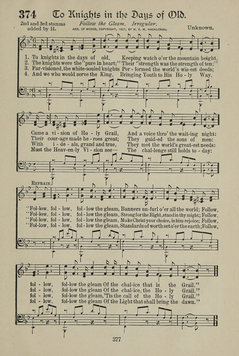 American Church and Church School Hymnal: a new religious educational hymnal page 377