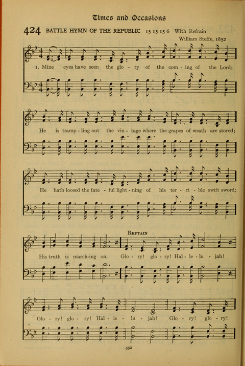 The American Hymnal for Chapel Service page 352