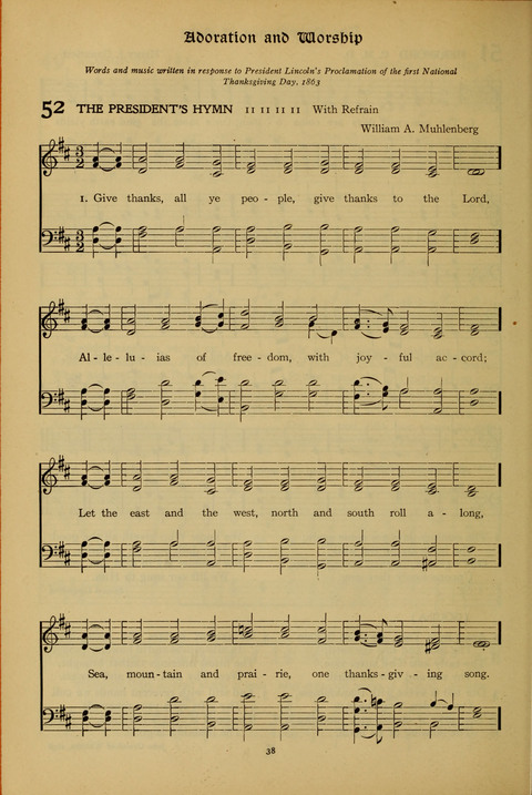 The American Hymnal for Chapel Service page 38