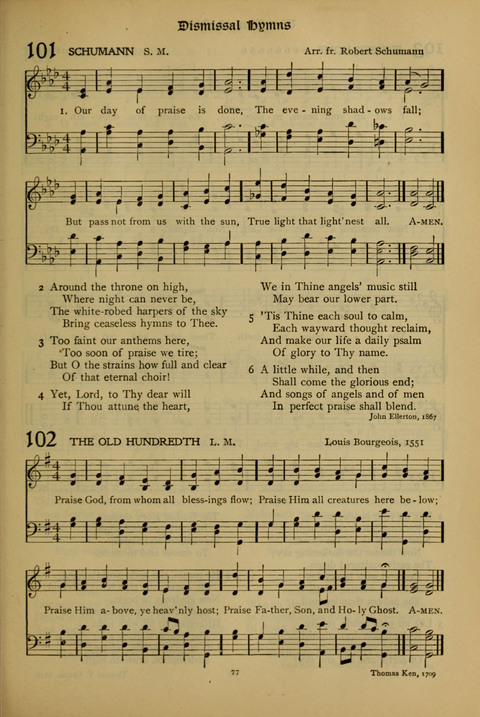 The American Hymnal for Chapel Service page 77