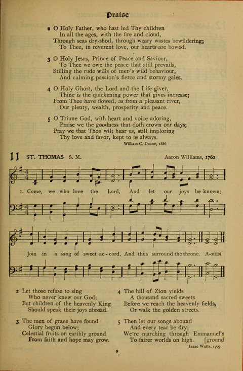 The American Hymnal for Chapel Service page 9