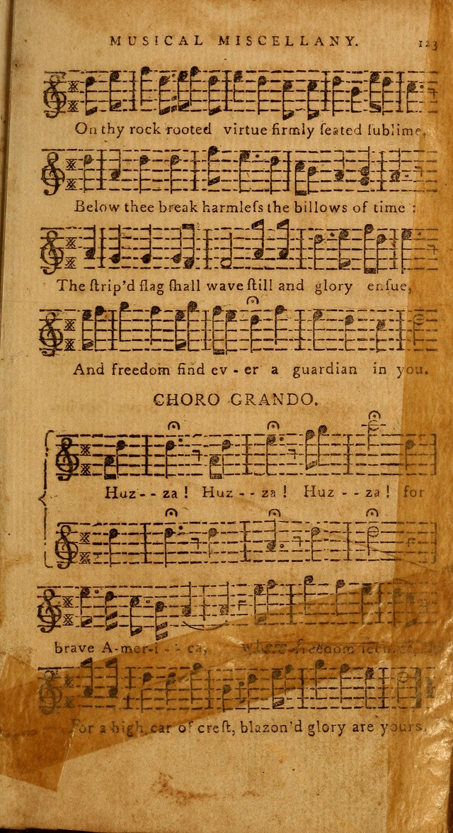 The American Musical Miscellany: a collection of the newest and most approved songs, set to music page 111