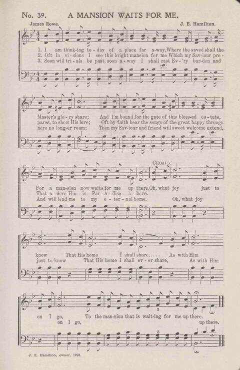 Awakening Praises: for Sunday-schools, singing-schools, revivals, conventions and general use in christian work and worship page 39