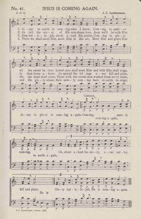 Awakening Praises: for Sunday-schools, singing-schools, revivals, conventions and general use in christian work and worship page 41