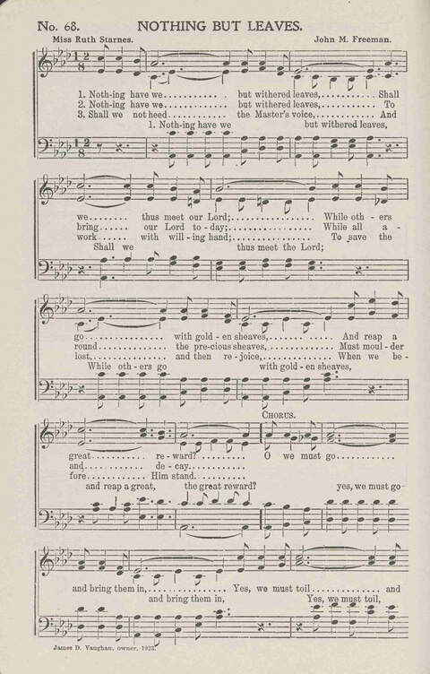 Awakening Praises: for Sunday-schools, singing-schools, revivals, conventions and general use in christian work and worship page 68