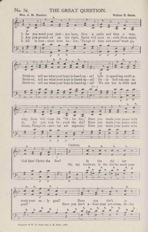 Awakening Praises: for Sunday-schools, singing-schools, revivals, conventions and general use in christian work and worship page 76