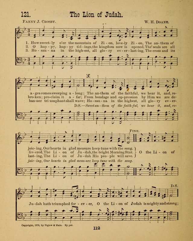Augsburg Songs for Sunday Schools and other services page 112