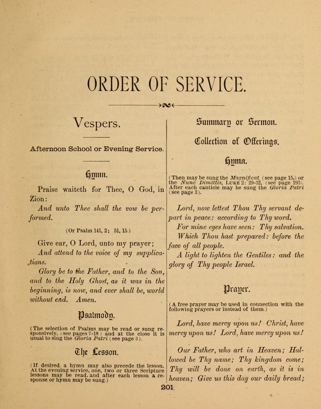 Augsburg Songs for Sunday Schools and other services page 201