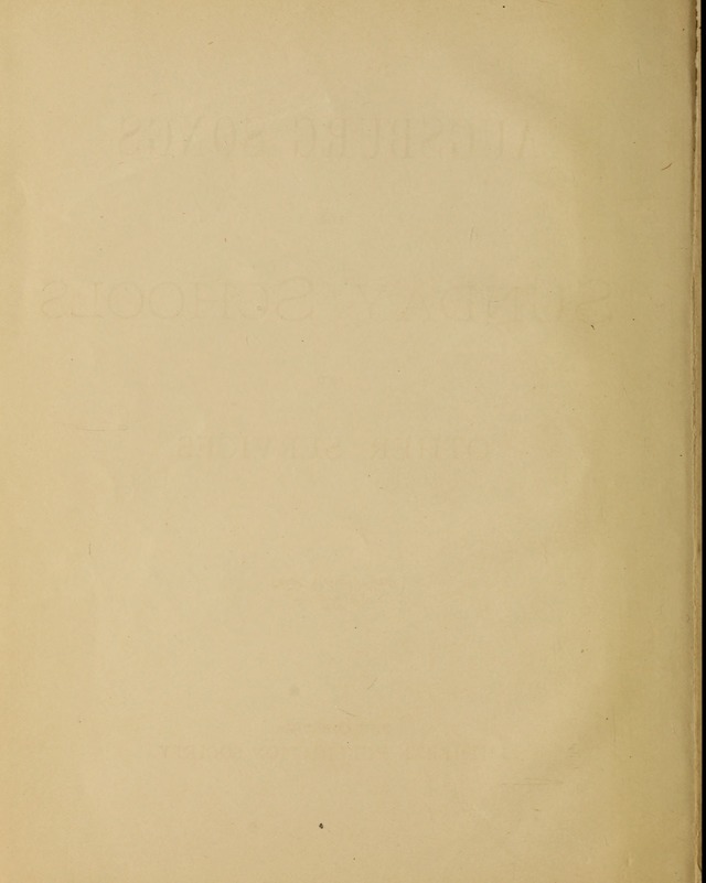 Augsburg Songs for Sunday Schools and other services page vi