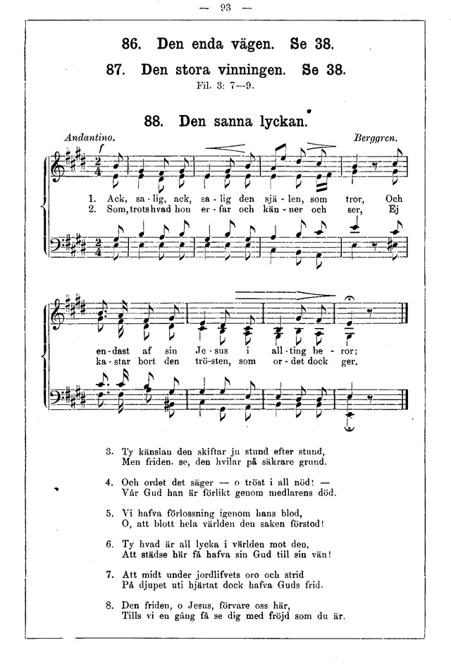 Andeliga Sånger (3. upplagan) page 92