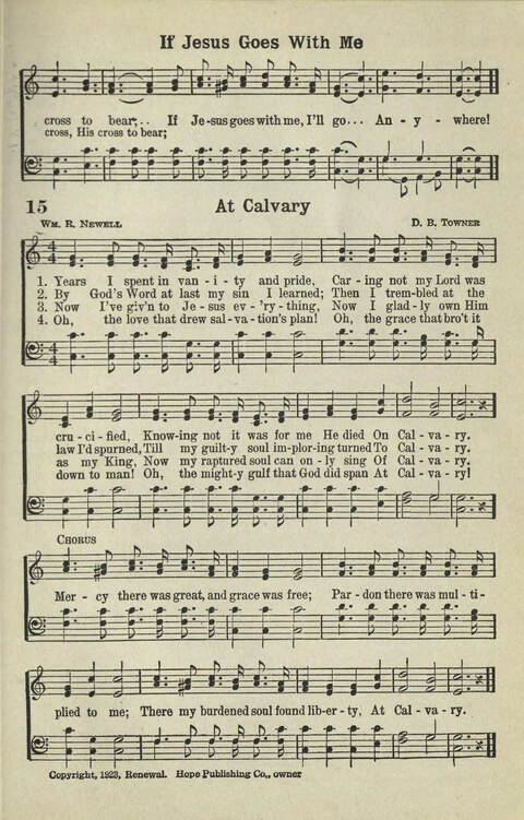 Abiding Songs: A special collection of standard hymns and gospel songs, long-cherished and forever abiding. Designed to generate wholesome, worshipful services of song among all organizations of ... page 17