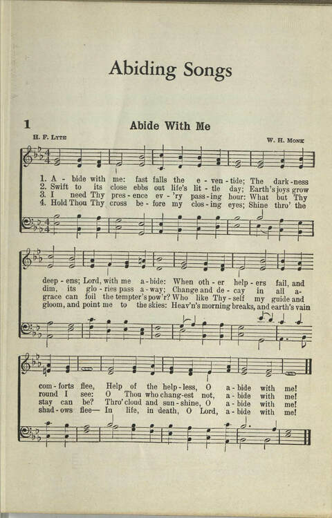 Abiding Songs: A special collection of standard hymns and gospel songs, long-cherished and forever abiding. Designed to generate wholesome, worshipful services of song among all organizations of ... page 3