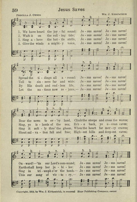 Abiding Songs: A special collection of standard hymns and gospel songs, long-cherished and forever abiding. Designed to generate wholesome, worshipful services of song among all organizations of ... page 52