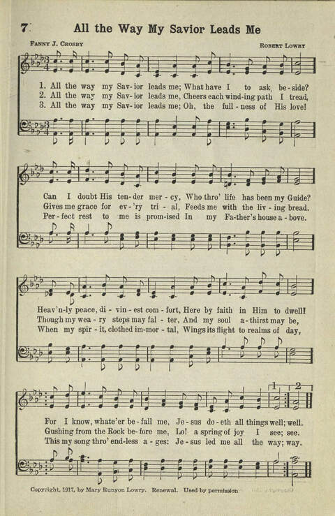 Abiding Songs: A special collection of standard hymns and gospel songs, long-cherished and forever abiding. Designed to generate wholesome, worshipful services of song among all organizations of ... page 9