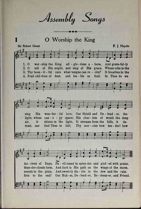 Assembly Songs page 1