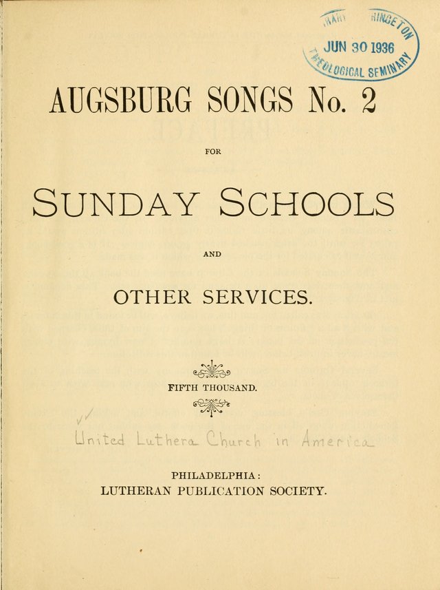 Augsburg Songs No. 2: for Sunday schools and other services page 8