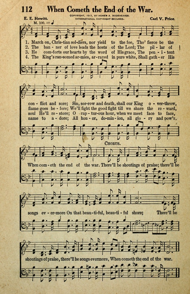 Awakening Songs for the Church, Sunday School and Evangelistic Services page 112