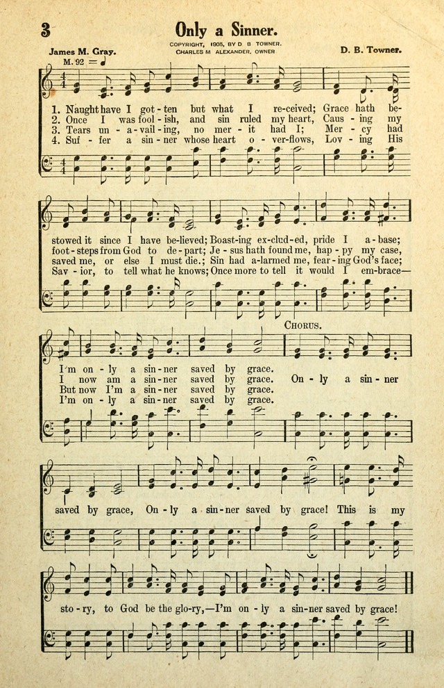 Awakening Songs for the Church, Sunday School and Evangelistic Services page 3