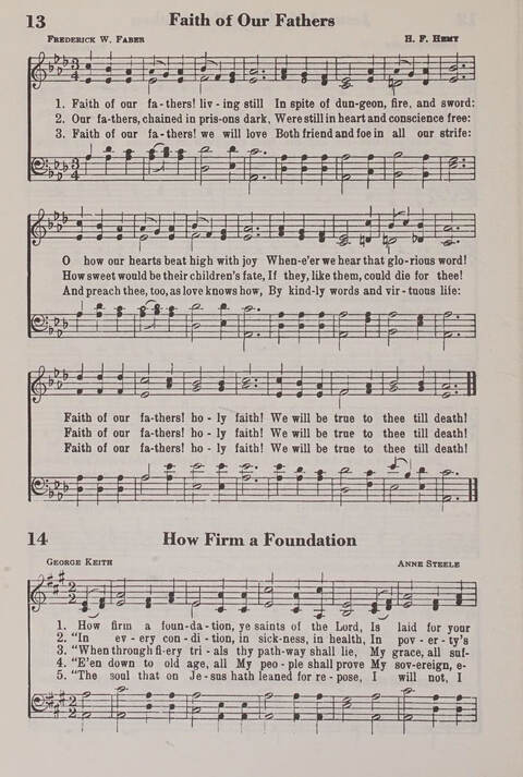 The American Service Hymnal: a collection of the great hymns and gospel songs, new and old, whose melodies and truths will meet the needs of all churches page 12