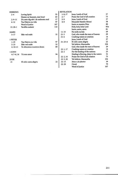 Agape: songs of hope and reconciliation page 210