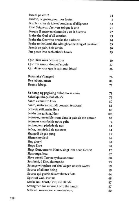 Agape: songs of hope and reconciliation page 217