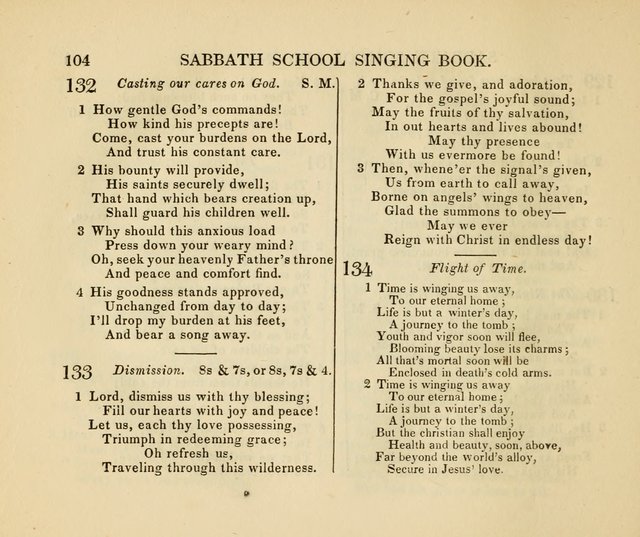 The American Sabbath School Singing Book: containing hymns, tunes, scriptural selections and chants, for Sabbath schools page 104