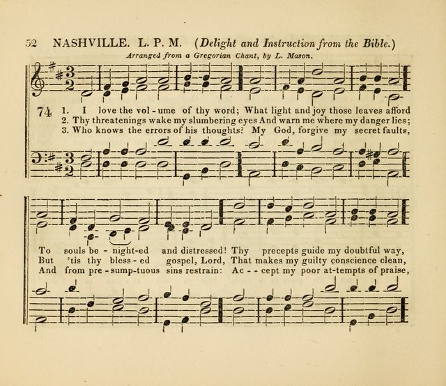The American Sabbath School Singing Book: containing hymns, tunes, scriptural selections and chants, for Sabbath schools page 52