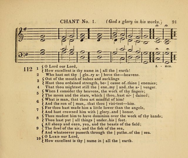 The American Sabbath School Singing Book: containing hymns, tunes, scriptural selections and chants, for Sabbath schools page 91