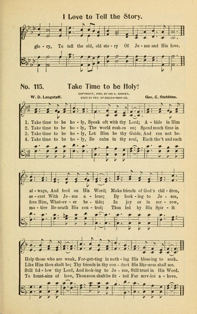 Assembly Songs: for use in evangelistic services, Sabbath schools, young peoples societies, devotional meetings, and the home page 116