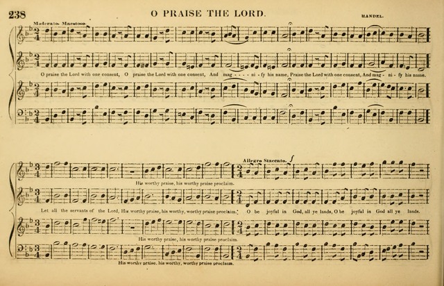 The American Vocalist: a selection of tunes, anthems, sentences, and hymns, old and new: designed for the church, the vestry, or the parlor; adapted to every variety of metre in common use. (Rev. ed.) page 238