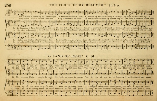 The American Vocalist: a selection of tunes, anthems, sentences, and hymns, old and new: designed for the church, the vestry, or the parlor; adapted to every variety of metre in common use. (Rev. ed.) page 256