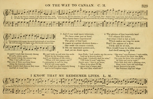 The American Vocalist: a selection of tunes, anthems, sentences, and hymns, old and new: designed for the church, the vestry, or the parlor; adapted to every variety of metre in common use. (Rev. ed.) page 329