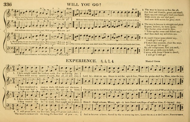 The American Vocalist: a selection of tunes, anthems, sentences, and hymns, old and new: designed for the church, the vestry, or the parlor; adapted to every variety of metre in common use. (Rev. ed.) page 336