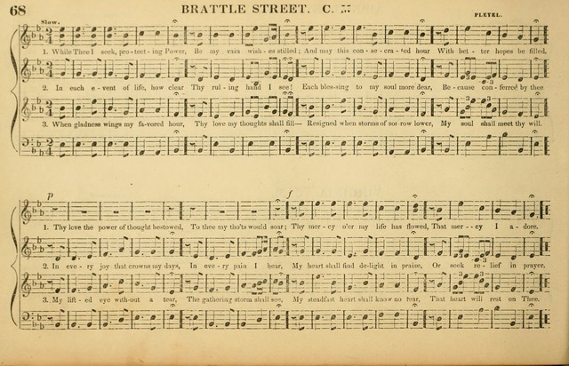 The American Vocalist: a selection of tunes, anthems, sentences, and hymns, old and new: designed for the church, the vestry, or the parlor; adapted to every variety of metre in common use. (Rev. ed.) page 68