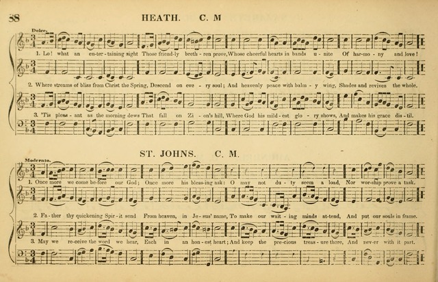 The American Vocalist: a selection of tunes, anthems, sentences, and hymns, old and new: designed for the church, the vestry, or the parlor; adapted to every variety of metre in common use. (Rev. ed.) page 88