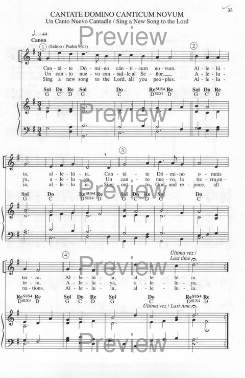 Bendigo al Señor: cánones, ostinatos, aclamacines y cantos de taizé page 33
