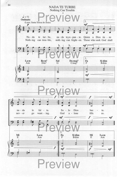 Bendigo al Señor: cánones, ostinatos, aclamacines y cantos de taizé page 84