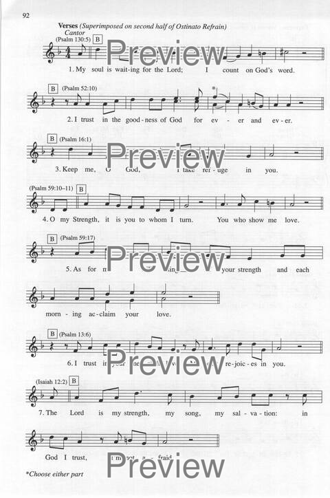 Bendigo al Señor: cánones, ostinatos, aclamacines y cantos de taizé page 92