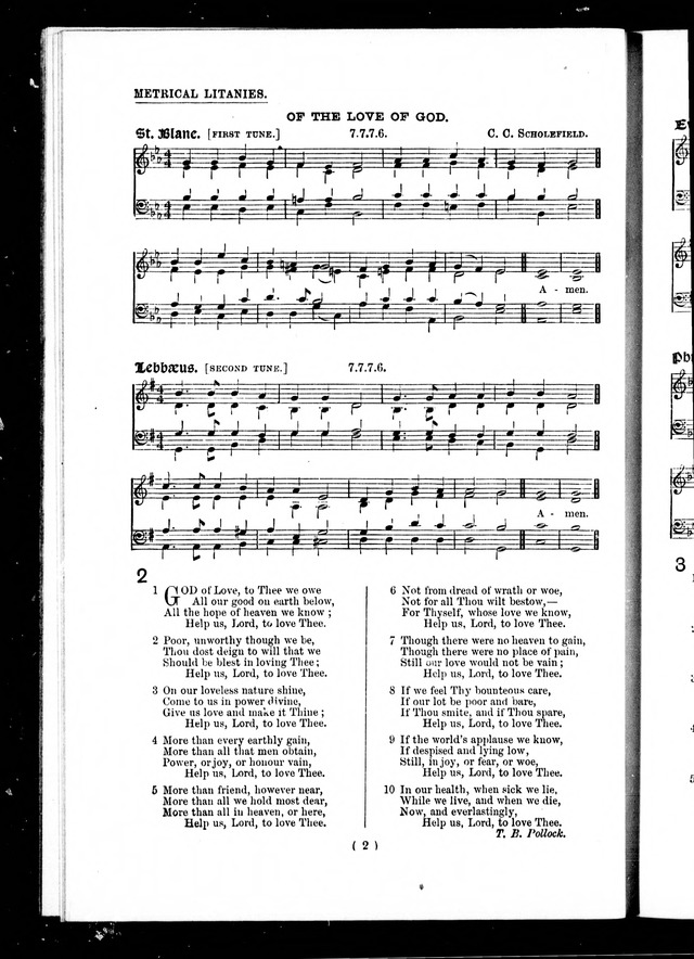 The Baptist Church Hymnal: chants and anthems with music page 2