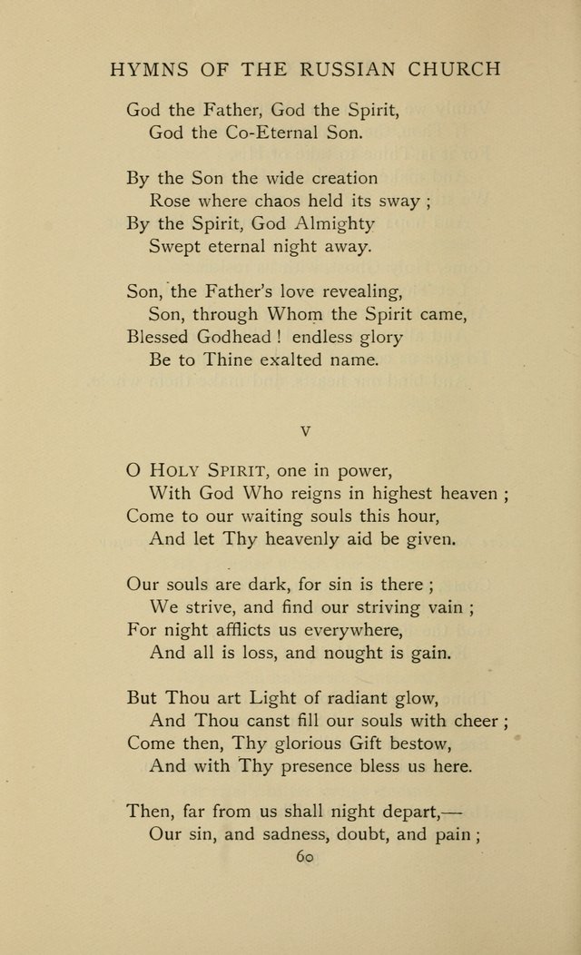 Hymns of the Russian Church: being translations, centos, and suggestions from the Greek office books with an introduction page 60