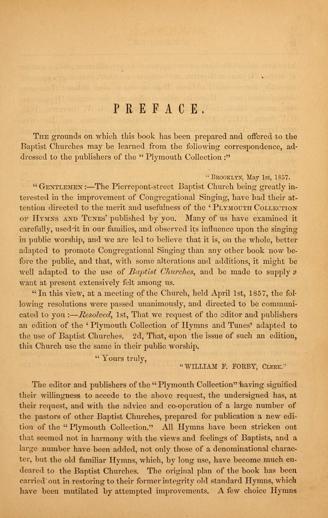 The Baptist Hymn and Tune Book: being "The Plymouth Collection" enlarged and adapted to the use of Baptist churches page 3