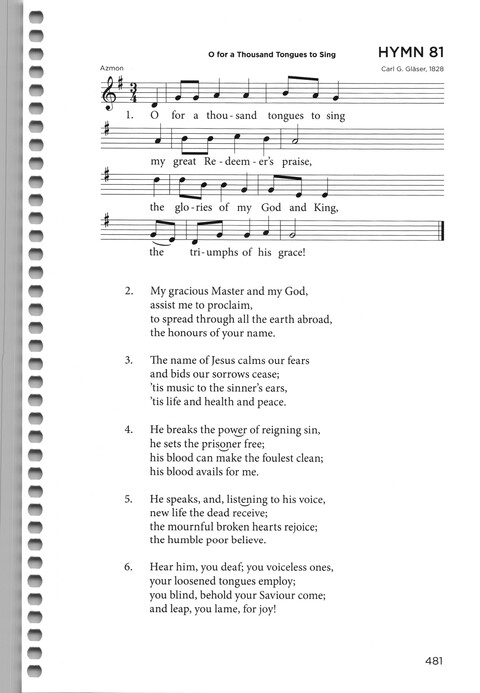 Book of Praise: Anglo Genevan psalter: hymns page 127