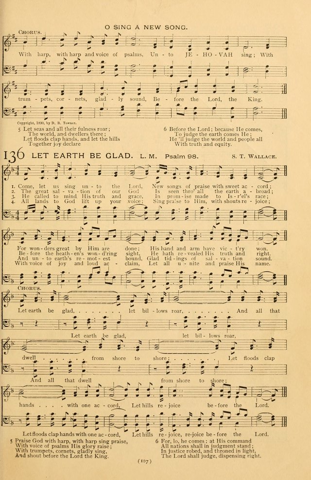 Bible Songs: consisting of selections from the Psalms set to music suitable for Sabbath Schools, prayer meetings, etc. page 107