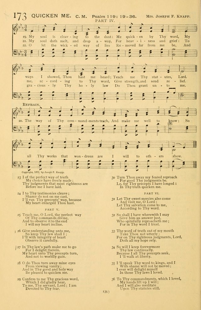 Bible Songs: consisting of selections from the Psalms set to music suitable for Sabbath Schools, prayer meetings, etc. page 136