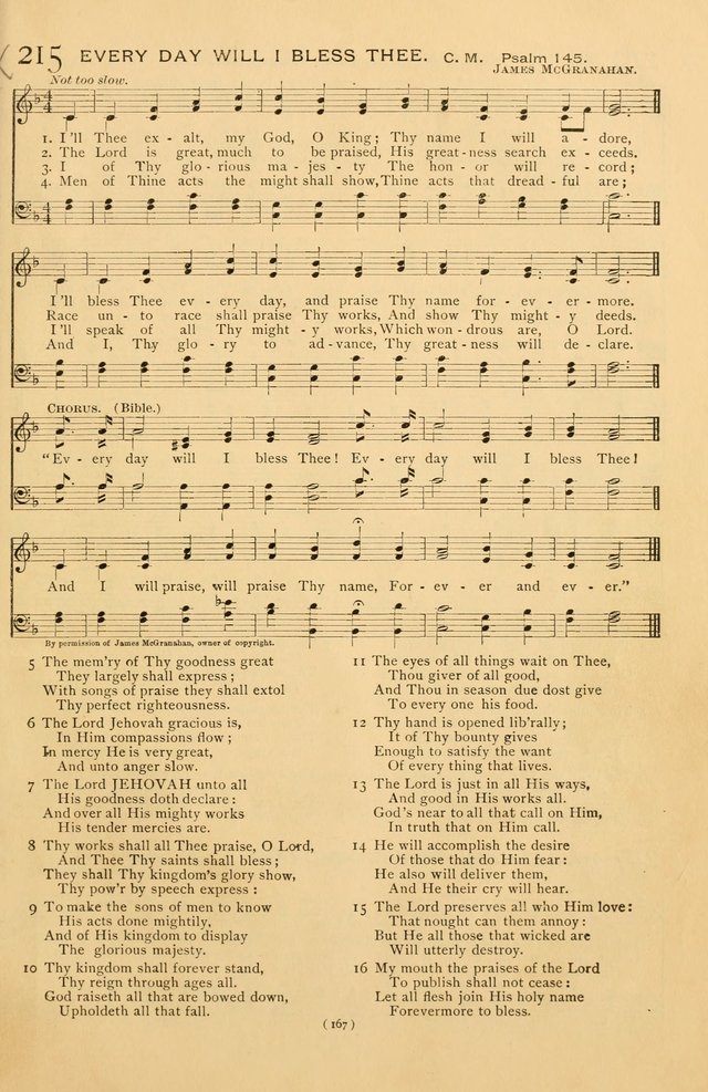 Bible Songs: consisting of selections from the Psalms set to music suitable for Sabbath Schools, prayer meetings, etc. page 167