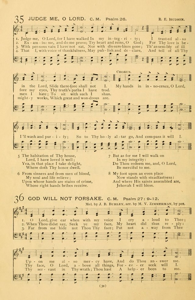 Bible Songs: consisting of selections from the Psalms set to music suitable for Sabbath Schools, prayer meetings, etc. page 30
