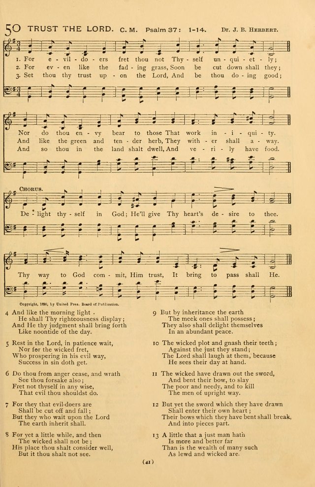 Bible Songs: consisting of selections from the Psalms set to music suitable for Sabbath Schools, prayer meetings, etc. page 41