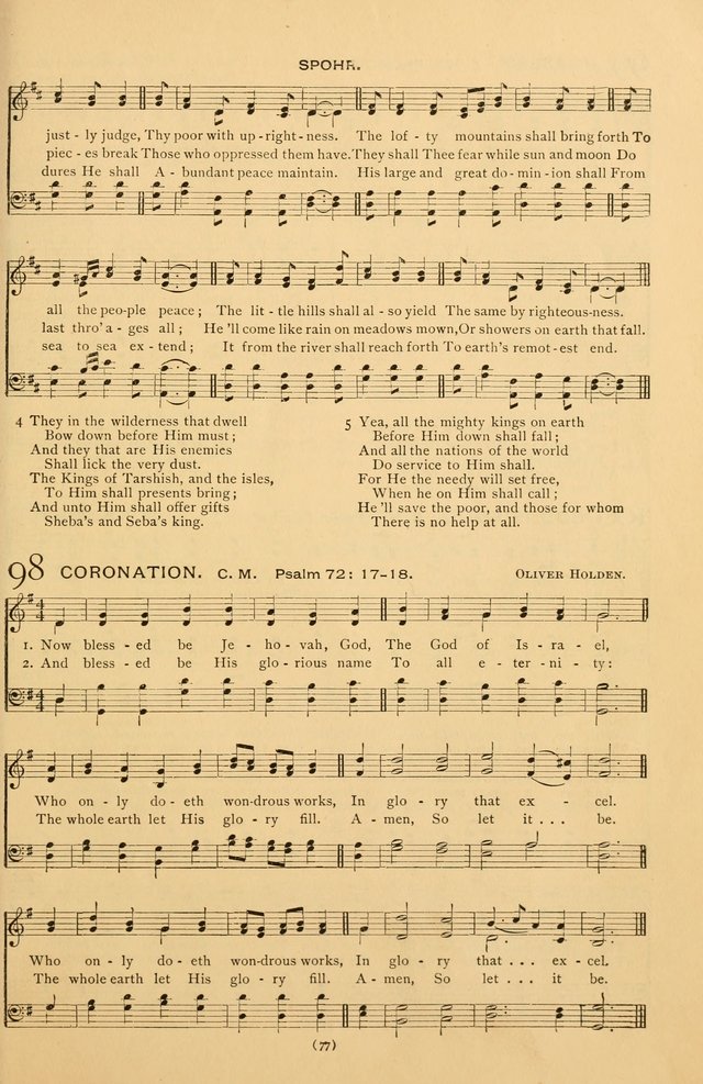 Bible Songs: consisting of selections from the Psalms set to music suitable for Sabbath Schools, prayer meetings, etc. page 77